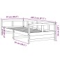 vidaXL Dormeuse con Materasso Bianca 90x200 cm Legno Massello Pino