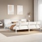 vidaXL Letto Libreria senza Materasso Bianco 200x200 cm Legno di Pino
