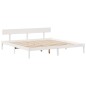 vidaXL Letto Libreria senza Materasso Bianco 200x200 cm Legno di Pino