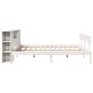 vidaXL Letto Libreria senza Materasso Bianco 200x200 cm Legno di Pino
