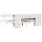 vidaXL Letto Libreria senza Materasso Bianco 200x200 cm Legno di Pino