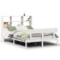vidaXL Letto Libreria senza Materasso Bianco 150x200 cm Legno di Pino vidaXL Letto Libreria senza Materasso Bianco 150x200 cm Legno di Pino