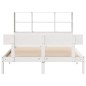 vidaXL Letto Libreria senza Materasso Bianco 150x200 cm Legno di Pino vidaXL Letto Libreria senza Materasso Bianco 150x200 cm Legno di Pino