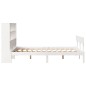 vidaXL Letto Libreria senza Materasso Bianco 150x200 cm Legno di Pino vidaXL Letto Libreria senza Materasso Bianco 150x200 cm Legno di Pino