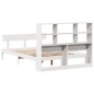 vidaXL Letto Libreria senza Materasso Bianco 150x200 cm Legno di Pino vidaXL Letto Libreria senza Materasso Bianco 150x200 cm Legno di Pino