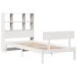 vidaXL Letto Libreria senza Materasso Bianco 100x200 cm Legno di Pino vidaXL Letto Libreria senza Materasso Bianco 100x200 cm Legno di Pino