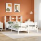 vidaXL Letto Libreria senza Materasso Bianco 160x200 cm Legno di Pino