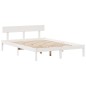vidaXL Letto Libreria senza Materasso Bianco 160x200 cm Legno di Pino