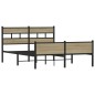 vidaXL Giroletto senza Materasso Rovere Sonoma 140x190cm in Truciolato vidaXL Giroletto senza Materasso Rovere Sonoma 140x190cm in Truciolato