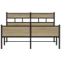 vidaXL Giroletto senza Materasso Rovere Sonoma 140x190cm in Truciolato vidaXL Giroletto senza Materasso Rovere Sonoma 140x190cm in Truciolato