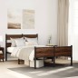 vidaXL Giroletto senza Materasso Rovere Marrone 120x190 cm Truciolato vidaXL Giroletto senza Materasso Rovere Marrone 120x190 cm Truciolato
