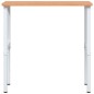 vidaXL Banco da Lavoro 100x60x(71,5-98) cm Legno Faggio Rettangolare