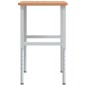 vidaXL Banco da Lavoro 100x60x(71,5-98) cm Legno Faggio Rettangolare