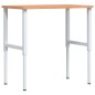 vidaXL Banco da Lavoro 100x60x(71,5-98) cm Legno Faggio Rettangolare