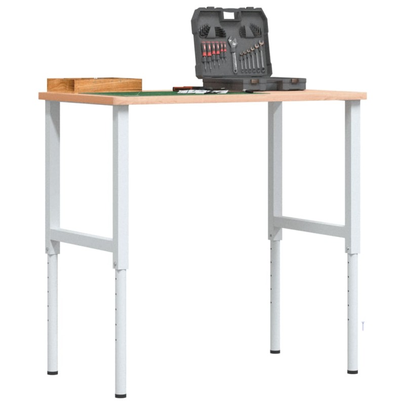 vidaXL Banco da Lavoro 100x60x(71,5-98) cm Legno Faggio Rettangolare vidaXL Banco da Lavoro 100x60x(71,5-98) cm Legno Faggio Rettangolare