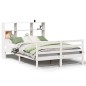 vidaXL Letto Libreria senza Materasso Bianco 140x200 cm Legno di Pino vidaXL Letto Libreria senza Materasso Bianco 140x200 cm Legno di Pino