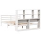 vidaXL Letto Libreria senza Materasso Bianco 140x200 cm Legno di Pino vidaXL Letto Libreria senza Materasso Bianco 140x200 cm Legno di Pino
