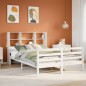 vidaXL Letto Libreria senza Materasso Bianco 150x200 cm Legno di Pino vidaXL Letto Libreria senza Materasso Bianco 150x200 cm Legno di Pino