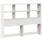 vidaXL Letto Libreria senza Materasso Bianco 150x200 cm Legno di Pino vidaXL Letto Libreria senza Materasso Bianco 150x200 cm Legno di Pino