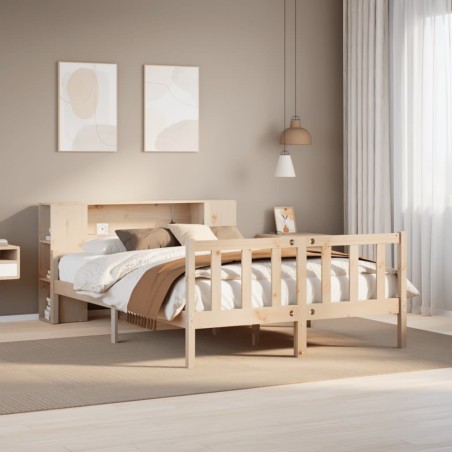 vidaXL Letto Libreria senza Materasso 160x200 cm in Legno di Pino