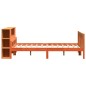vidaXL Letto Libreria senza Materasso Marrone Cera 150x200 cm Legno