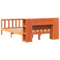 vidaXL Letto Libreria senza Materasso Marrone Cera 150x200 cm Legno