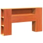 vidaXL Letto Libreria senza Materasso Marrone Cera 150x200 cm Legno