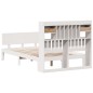 vidaXL Letto Libreria senza Materasso Bianco 120x200 cm Legno di Pino vidaXL Letto Libreria senza Materasso Bianco 120x200 cm Legno di Pino