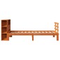 vidaXL Letto Libreria senza Materasso Marrone Cera 100x200 cm in Pino