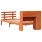 vidaXL Letto Libreria senza Materasso Marrone Cera 100x200 cm in Pino