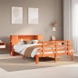 vidaXL Letto Libreria senza Materasso Marrone Cera 120x200 cm in Pino vidaXL Letto Libreria senza Materasso Marrone Cera 120x200 cm in Pino