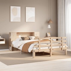 vidaXL Letto Libreria senza Materasso 160x200 cm in Legno di Pino
