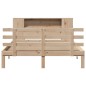 vidaXL Letto Libreria senza Materasso 160x200 cm in Legno di Pino vidaXL Letto Libreria senza Materasso 160x200 cm in Legno di Pino