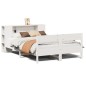 vidaXL Letto Libreria senza Materasso Bianco 160x200 cm Legno di Pino vidaXL Letto Libreria senza Materasso Bianco 160x200 cm Legno di Pino