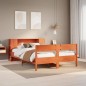 vidaXL Letto Libreria senza Materasso Marrone Cera 120x190 cm in Pino vidaXL Letto Libreria senza Materasso Marrone Cera 120x190 cm in Pino