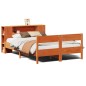 vidaXL Letto Libreria senza Materasso Marrone Cera 120x190 cm in Pino vidaXL Letto Libreria senza Materasso Marrone Cera 120x190 cm in Pino