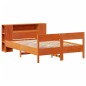 vidaXL Letto Libreria senza Materasso Marrone Cera 120x190 cm in Pino vidaXL Letto Libreria senza Materasso Marrone Cera 120x190 cm in Pino