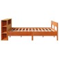 vidaXL Letto Libreria senza Materasso Marrone Cera 120x190 cm in Pino vidaXL Letto Libreria senza Materasso Marrone Cera 120x190 cm in Pino