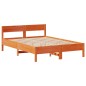 vidaXL Letto Libreria senza Materasso Marrone Cera 120x190 cm in Pino vidaXL Letto Libreria senza Materasso Marrone Cera 120x190 cm in Pino