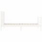 vidaXL Giroletto con Testiera Bianco 100x200 cm in Legno Massello vidaXL Giroletto con Testiera Bianco 100x200 cm in Legno Massello