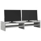 vidaXL Supporto Monitor Grigio Cemento 100x27x20 cm Legno Multistrato vidaXL Supporto Monitor Grigio Cemento 100x27x20 cm Legno Multistrato