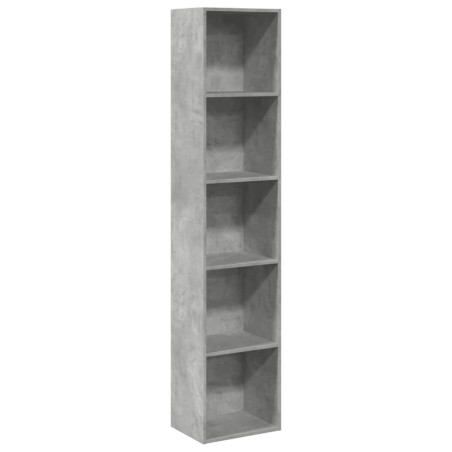 vidaXL Libreria Grigio Cemento 40x30x189 cm in Legno Multistrato