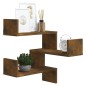 Scaffale Parete Angolo Rovere Anticato 40x40x50cm Multistrato Scaffale Parete Angolo Rovere Anticato 40x40x50cm Multistrato