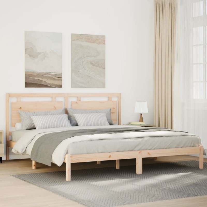 vidaXL Giroletto Extra Lungo senza Materasso 200x210 cm Legno Massello