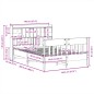 vidaXL Giroletto senza Materasso 140x200 cm in Legno Massello di Pino vidaXL Giroletto senza Materasso 140x200 cm in Legno Massello di Pino