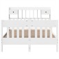 vidaXL Giroletto senza Materasso Bianco 160x200 cm Legno Massello Pino vidaXL Giroletto senza Materasso Bianco 160x200 cm Legno Massello Pino