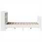 vidaXL Letto senza Materasso Bianco 135x190 cm Legno Massello di Pino vidaXL Letto senza Materasso Bianco 135x190 cm Legno Massello di Pino