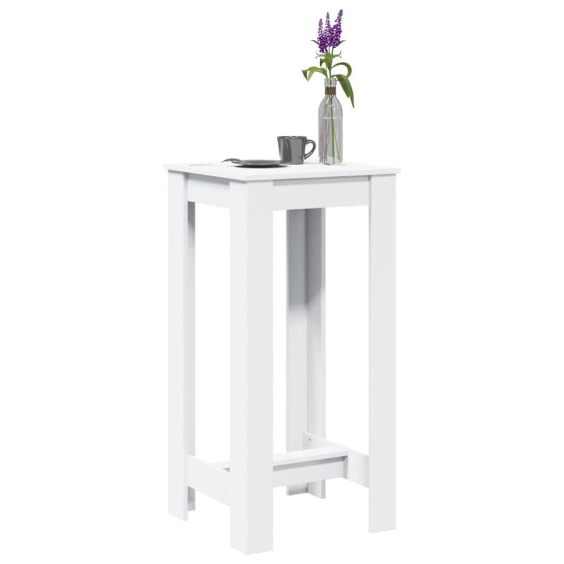 vidaXL Tavolo da Bar Bianco 51x50x103,5 cm in Truciolato vidaXL Tavolo da Bar Bianco 51x50x103,5 cm in Truciolato