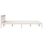 vidaXL Letto Extra Lungo senza Materasso Bianco 140x220 cm in Pino vidaXL Letto Extra Lungo senza Materasso Bianco 140x220 cm in Pino