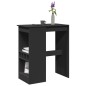 vidaXL Tavolo Bar con Rastrelliera Nero 90x47,5x103,5 cm Multistrato